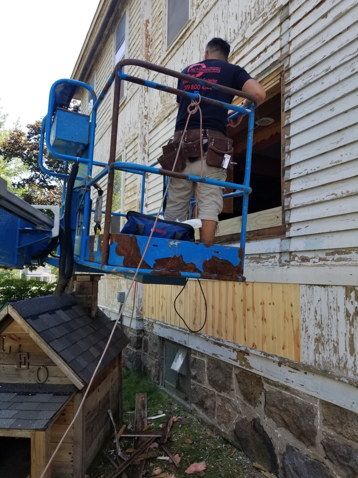 Jcprofessionalpainting exterior preparation work in progress