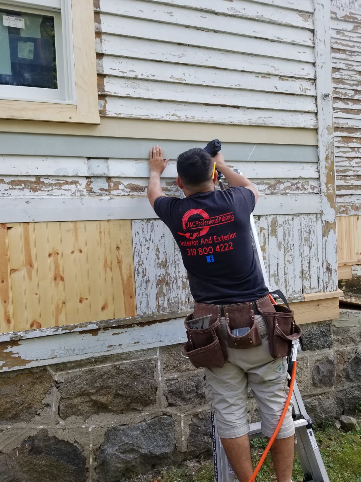 Exterior painting and siding project